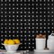 Apollo Tile Sample, Black Basket Weave With White Dots 12"x12" Marble Mosaic Tile APLTX99B30PEC54 Sample - alternate 2